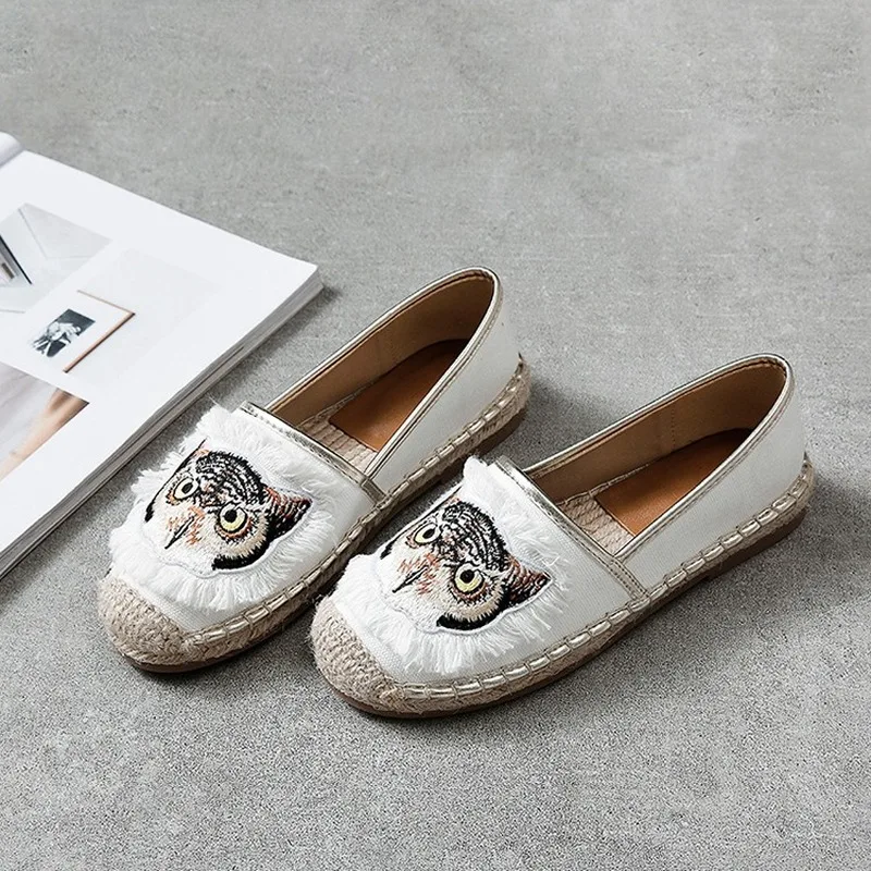 Женские туфли в рыбацком стиле Повседневные Дышащие на плоской подошве с