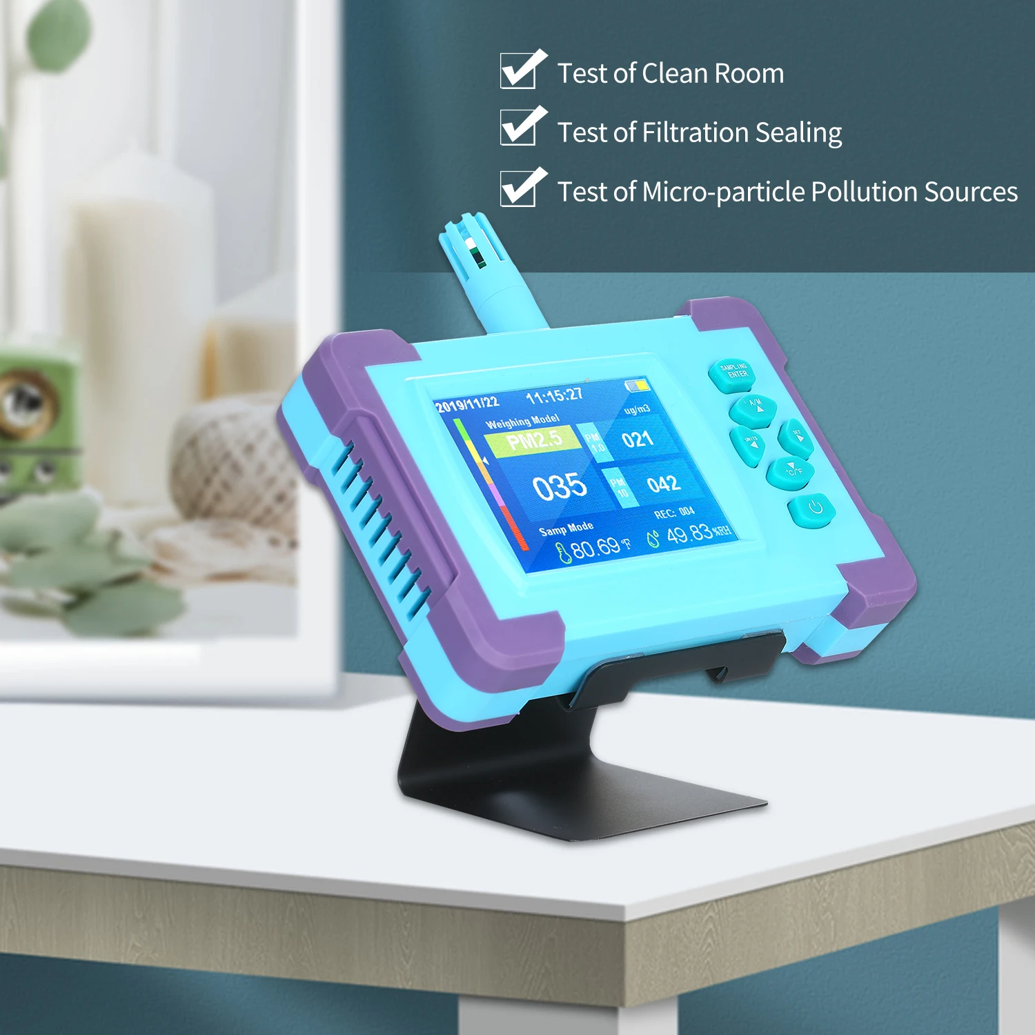 PM1.0/PM2.5/PM10 Home Air Quality Monitor Digital Gas Analyzer Rechargeable Battery Portable High-precision Sensor Detector | Инструменты