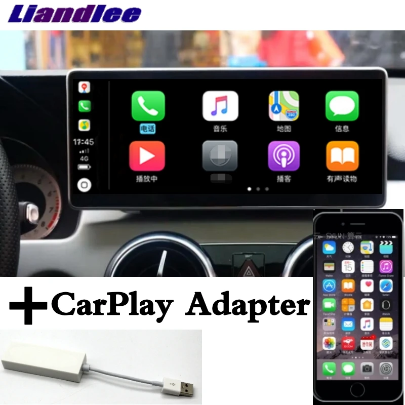 Liandlee автомобильный мультимедийный плеер NAVI 4G RAM для Mercedes Benz MB GLK Class X204 2013 ~ 2018 CarPlay