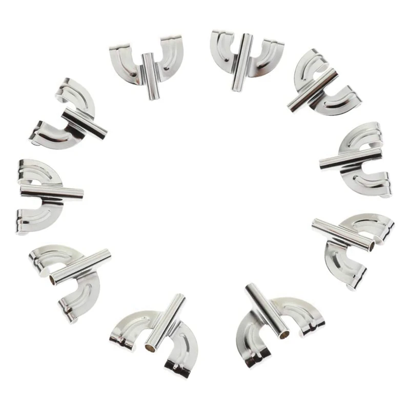 

1 Set of 2 White Pearl Electric Guitar Single Coil Bridge & Neck Pickups & Pack of 15 Metal Bass Drum Claw Hooks