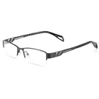 Мужская оправа для очков, металлическая полуоправа, модные квадратные очки для оптических линз, при близорукости, при дальнозоркости