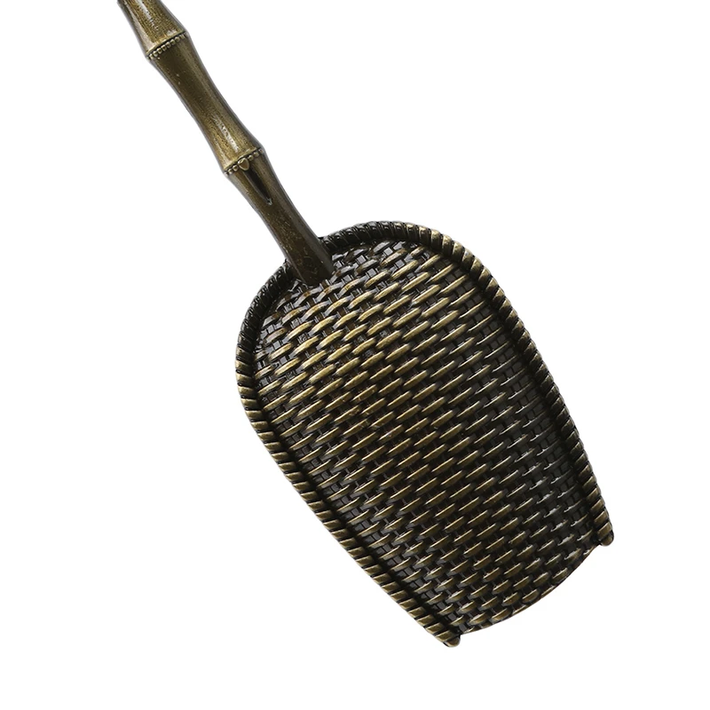 Китайские Кунг фу чайные аксессуары посуда Мини ложки Ретро медная чайная ложка