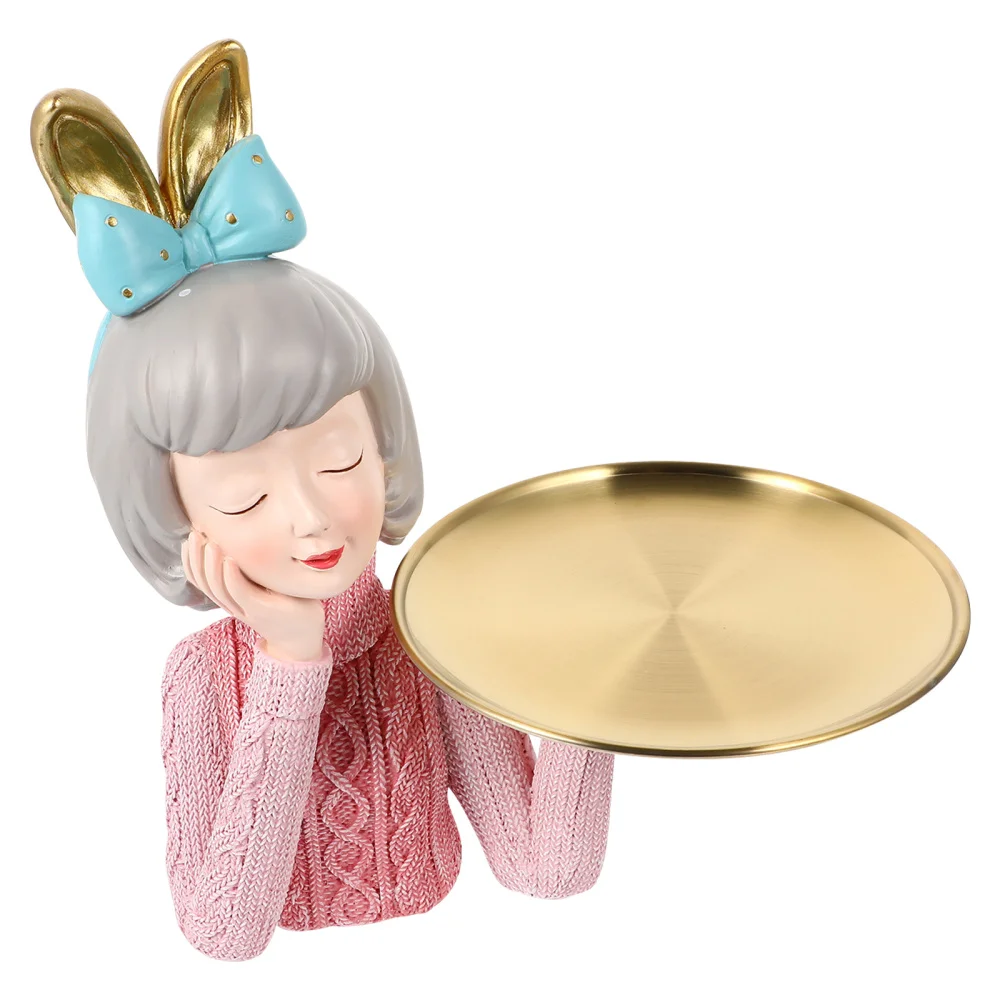 

1Pc Desktop Craft Ornament Novel Girl Key Plate Indoor Scene Adornment