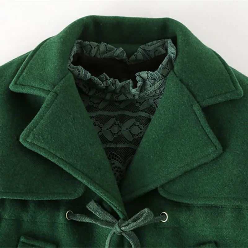 2019 зимнее длинное шерстяное пальто для маленьких девочек детская модная плотная