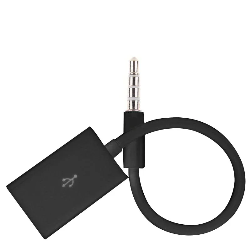 Автомобильный аудиоразъем AUX 3 5 мм с разъемом USB 2 0 Женский Кабель конвертер MP3