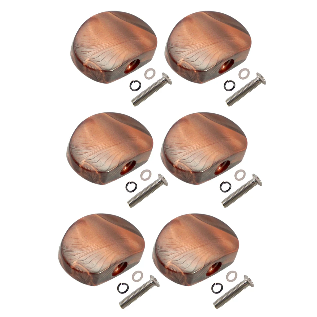 6 pcs halbkreis form elektrische gitarre tuning pegs kappe tuner maschine kopf ersatz tasten knöpfe kaffee free global shipping
