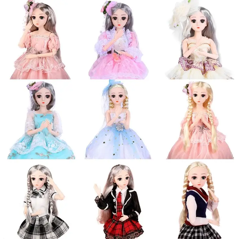 

BJD-Dolls 1/4 SD Doll 18 Inch 18 Ball Jointed Doll DIY Toys with Accessory Clothes Shoes Makeup Birthday Gift for Girls