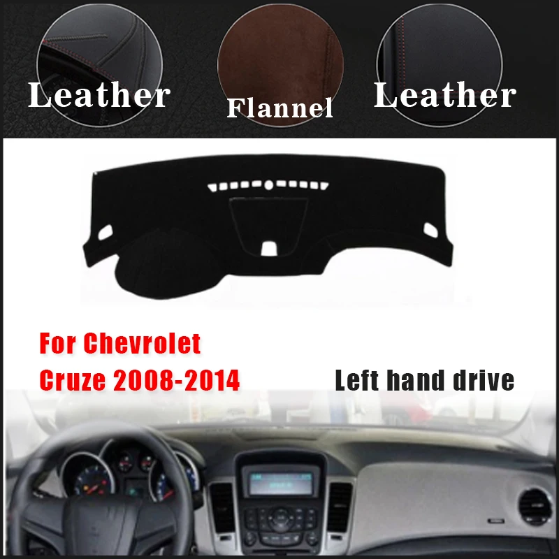 Кожаные фланелевые Чехлы для приборной панели автомобиля RKAC Chevrolet Cruze 2008-2014 LHD