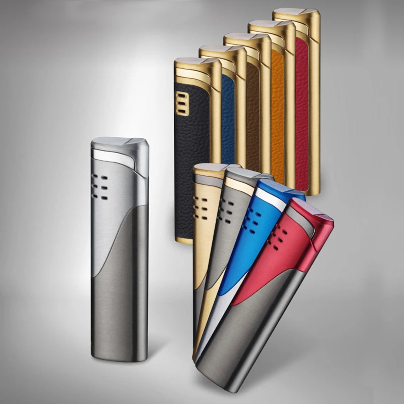 Ветрозащитная Зажигалка Torch Turbo 1300 C ультратонкая металлическая длинная струйная