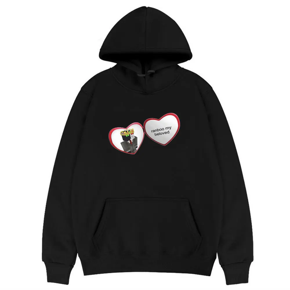 

Oversized Hip Hop Homme EU Size All-match Hooded Sweatshirt Hot Sell Quackity My Beloved Hoodie Funny Geek Pattern Tops Hoodies