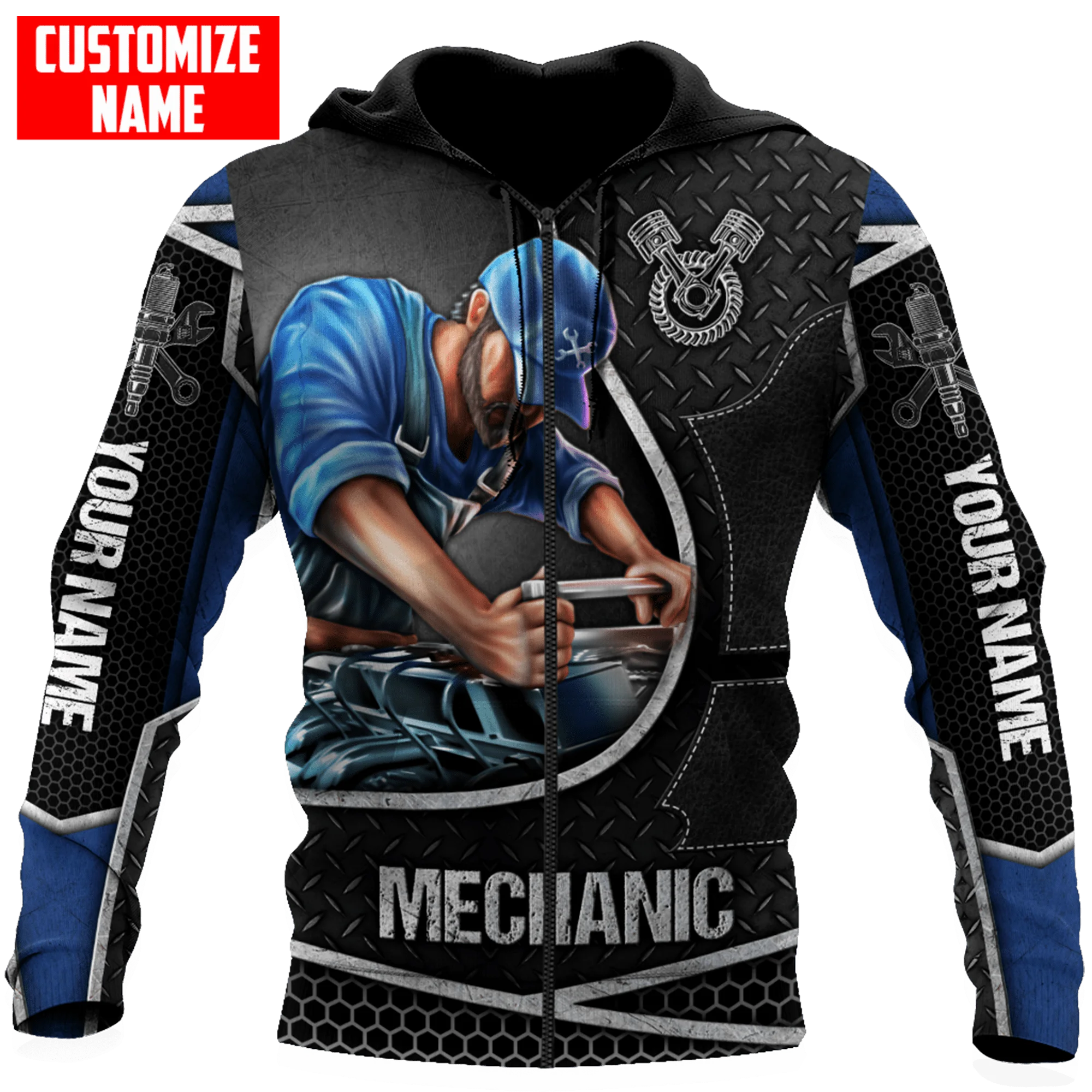 Новейшие художественные толстовки PLstar Cosmos 3 с напечатанным названием механика