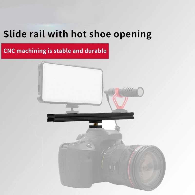

Камера скольжения типа "горячий башмак Холодный башмак Удлинитель кронштейн-металл ESE-10 10 см слайд микрофон с кронштейном для вспышки
