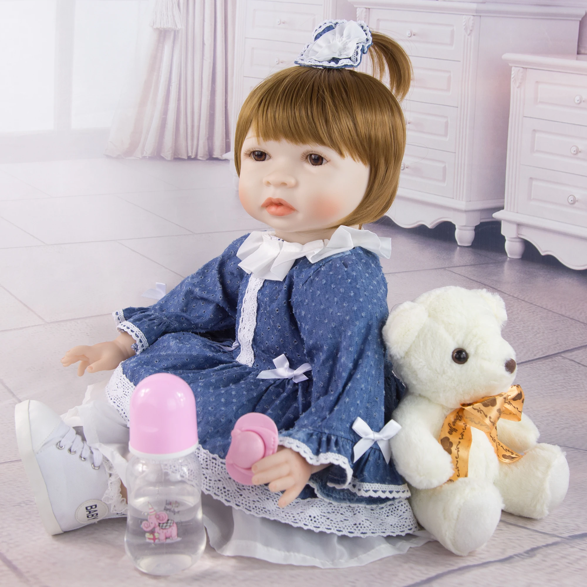 KEIUMI 22 дюйма специальное Новое поступление мягкая силиконовая кукла Реборн 55 см