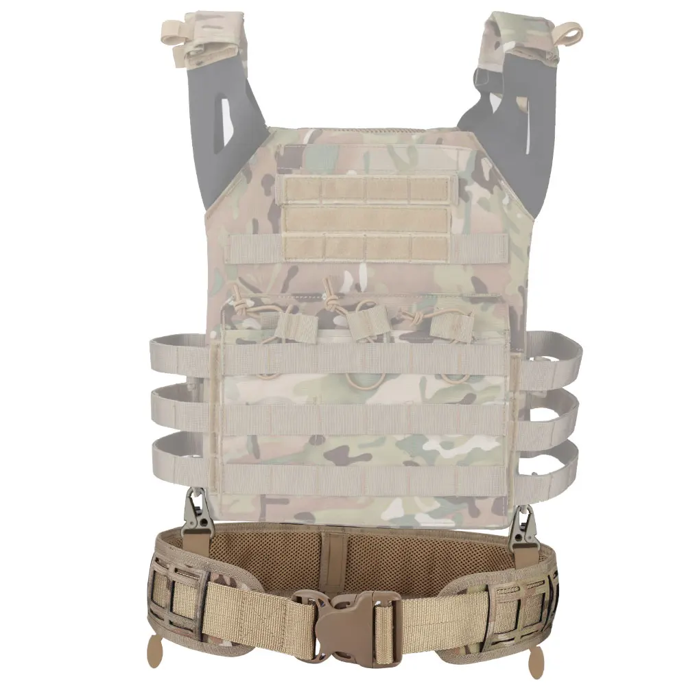 Тактическая модульная загрузка мягкий Molle PALS тонкий поясной ремень Quick Release Combat Battle армейская лазерная резка нейлон Охотничьи аксессуары