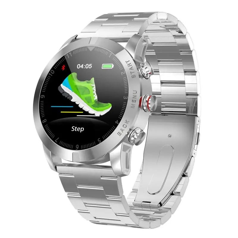 Silver Steel Strap S10 Смарт-часы для мужчин сердечного ритма кровяное давление Bluetooth Smartwatch водонепроницаемый IP68 фитнес-трекер спортивный смарт-браслет - Цвет: Silver Steel Strap