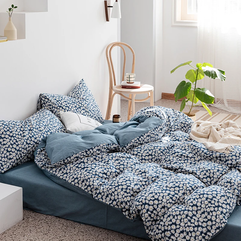 

OXYGEN Cotton Bedding Set Duvet Cover 220x240 Pillowcase Bed Sheet Fitted Sheet Set 4pcs Home Textiles Twin Queen King Size