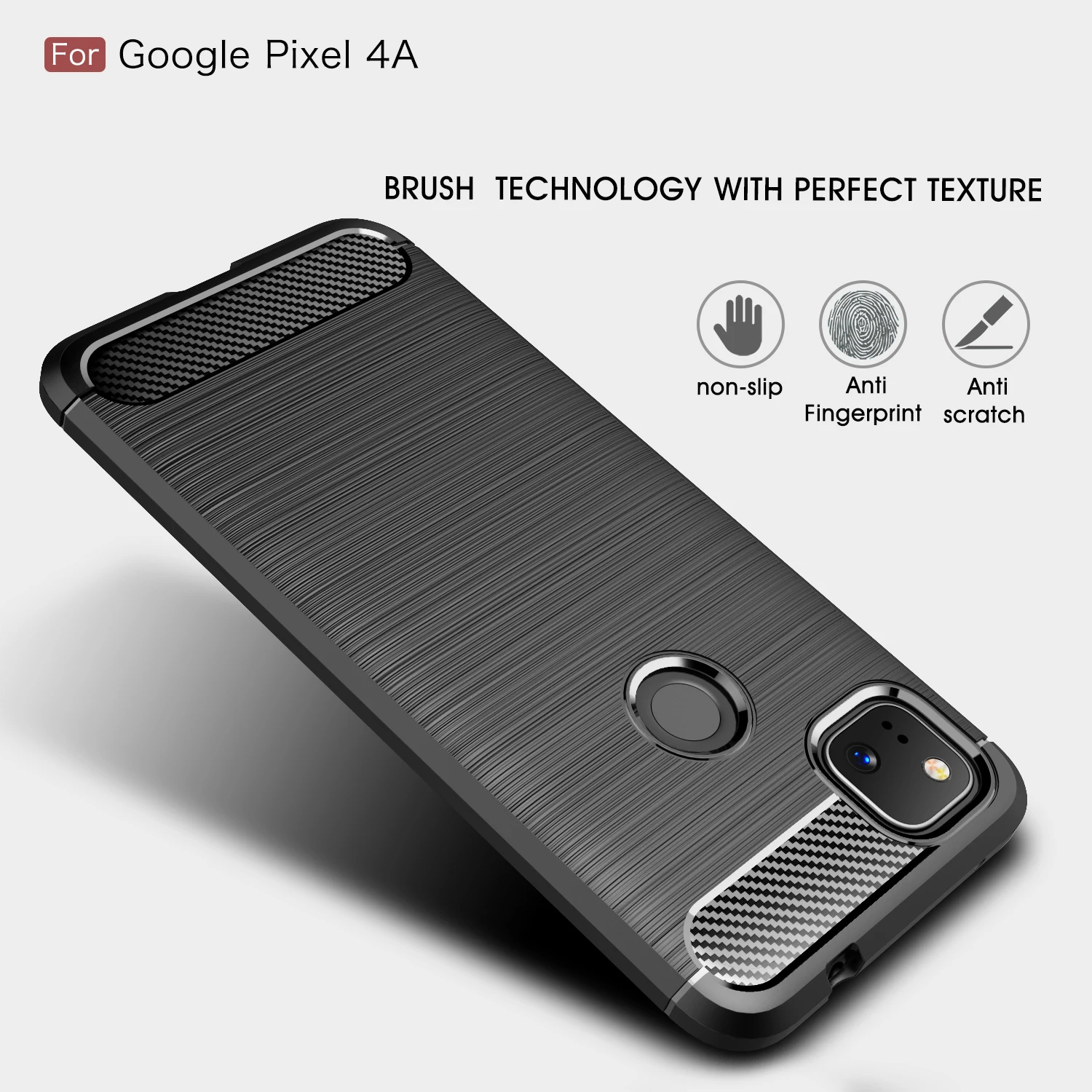 

Phone Case For Google pixel 2 3 4 5 6 3A 4A 5A XL 5G Pro Business Shockproof Soft Silicone Ultra-thin Carbon Fiber Back Cover
