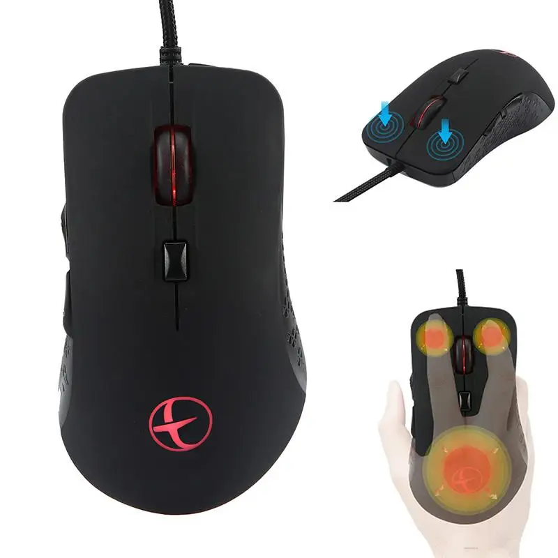 

Wired Warmer Heated Mouse for Desktop Laptop PC Notebook Programmable 6 Buttons Gaming Mouse 2400 DPI Adjustable Mouse for Gamer
