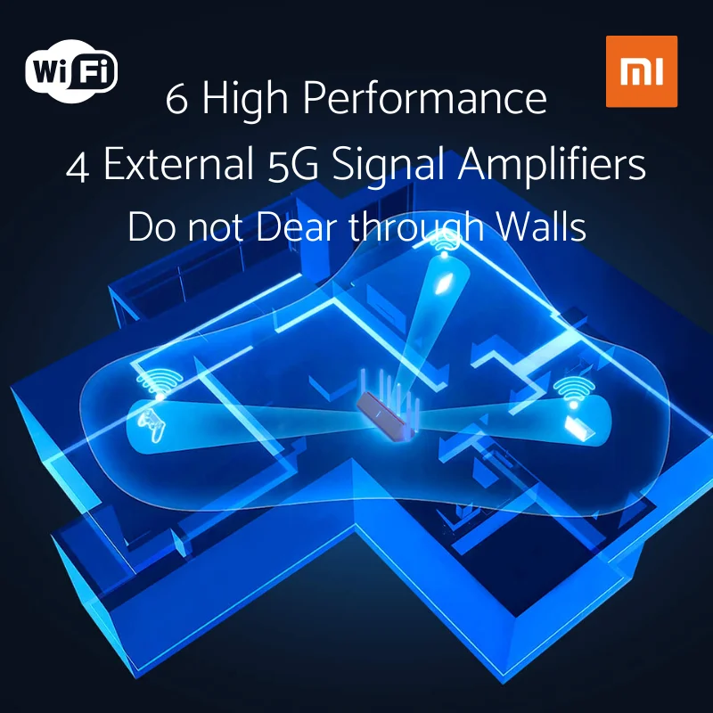 Оригинальный роутер Mi Xiaomi AIoT AX3600 2976Mbs гигабитный Wi Fi 6 усилитель сигнала 512 ГБ ОЗУ
