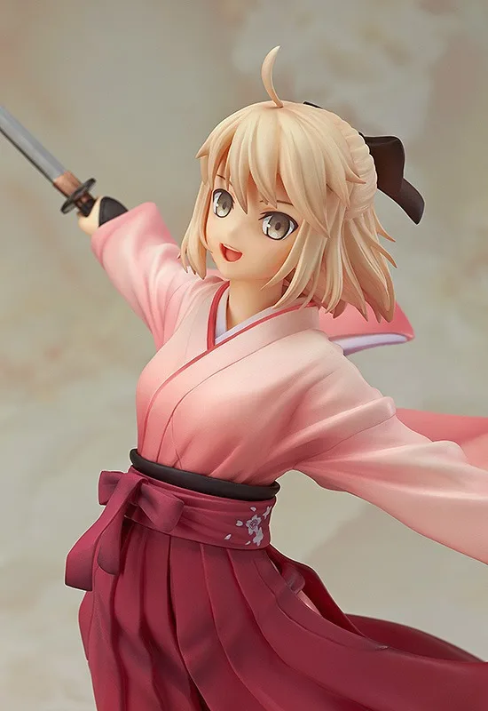 

18cm Anime Game Fate Stay Night Figuras Okita Souji Cherry Sakura Saber Pvc Action Figure Toy Adult Collection Model Gifts