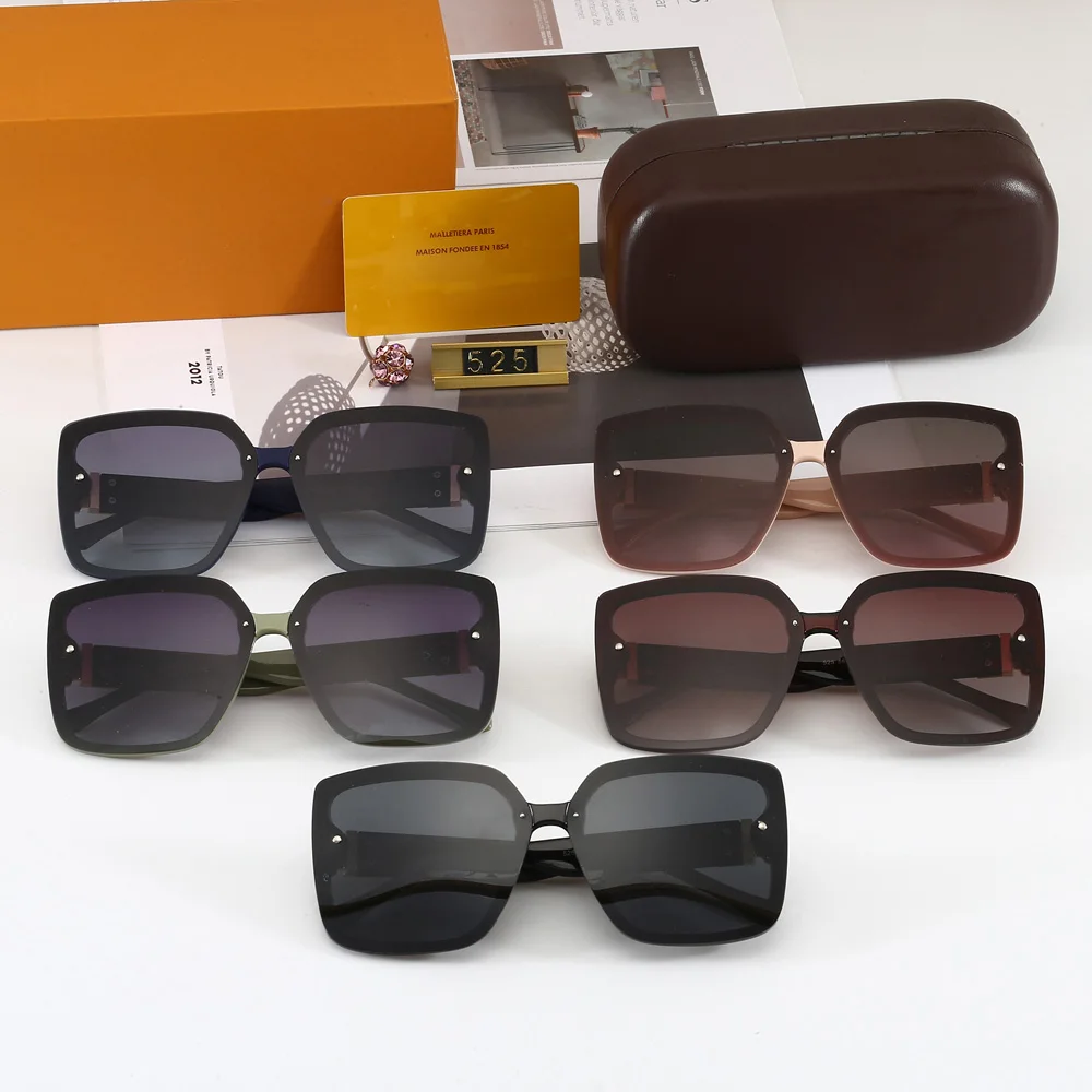

2021 New Women Oversized Sunglasses Women Square Glasses Fashion Shopping Mirror Polarizer UV400 Girls Gradient Black Sun Glass