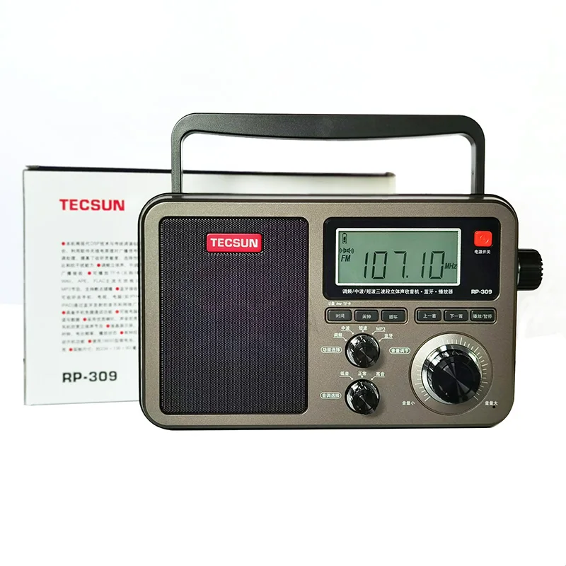 Оригинальная Колонка Tecsun RP309 RP307 WAV APE FLAC Bluetooth портативная FM SW MW Радио USB TF SD карта