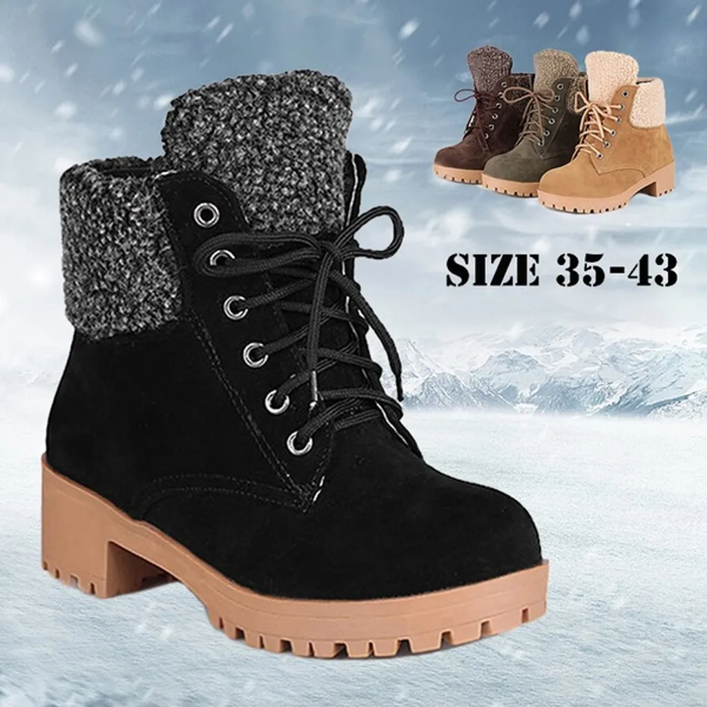 Женские замшевые ботинки с круглым носком однотонные теплые сапоги на