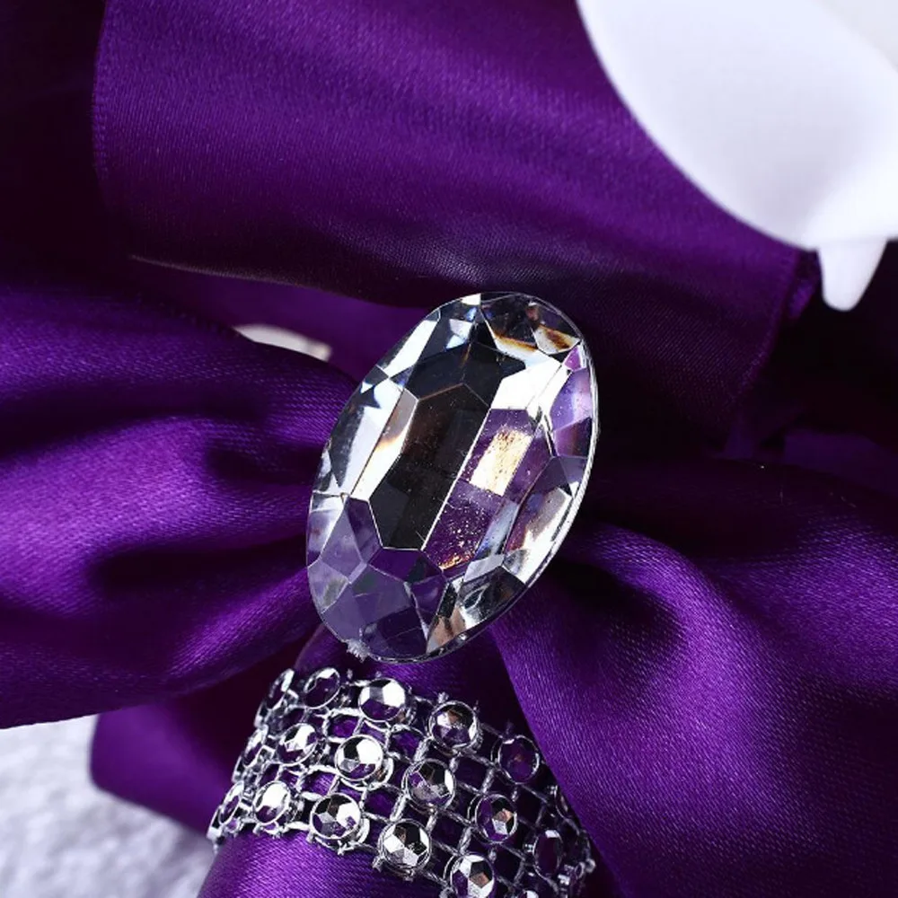 Розы с кристаллами и жемчугом бантом Свадебный букет невесты Искусственные