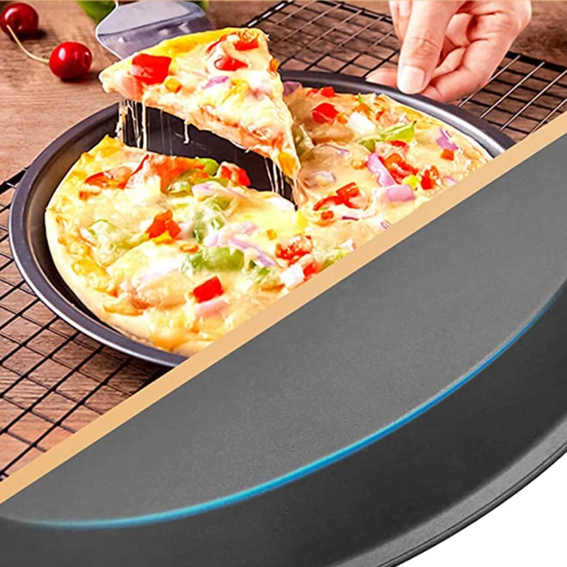 Round Nonstick Household Mould Pizza Pan Oven Baking | Дом и сад