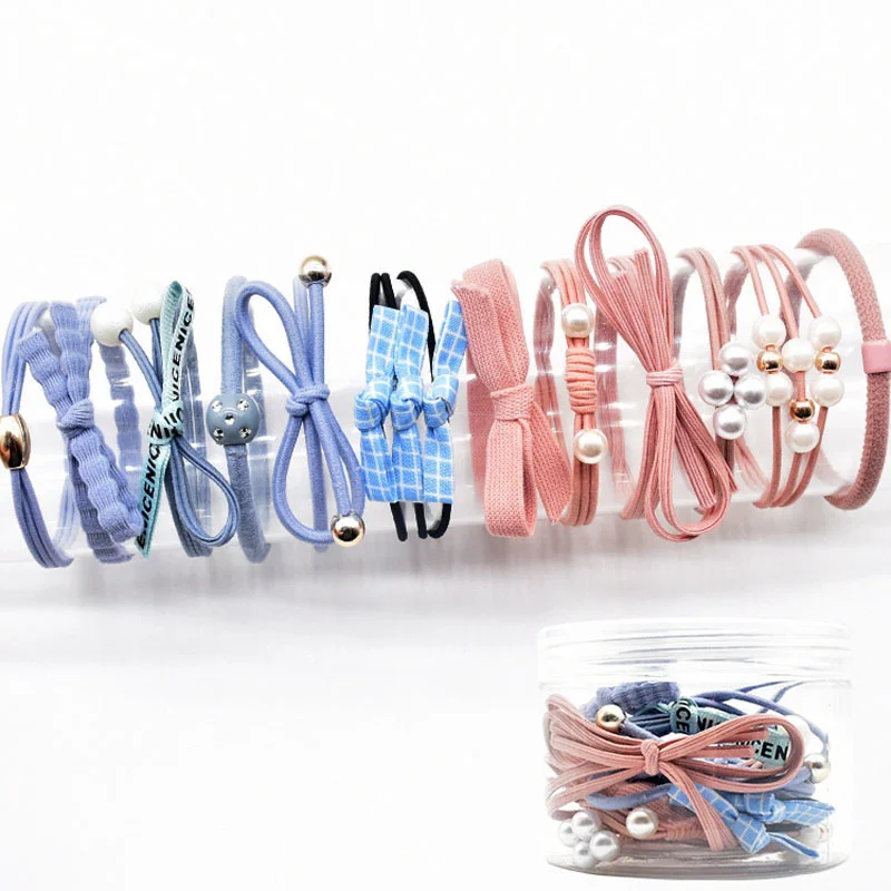 

12Ps/Set New Hair Ring Colorful Rubber Band Sweet Head Rope For Women Girl
