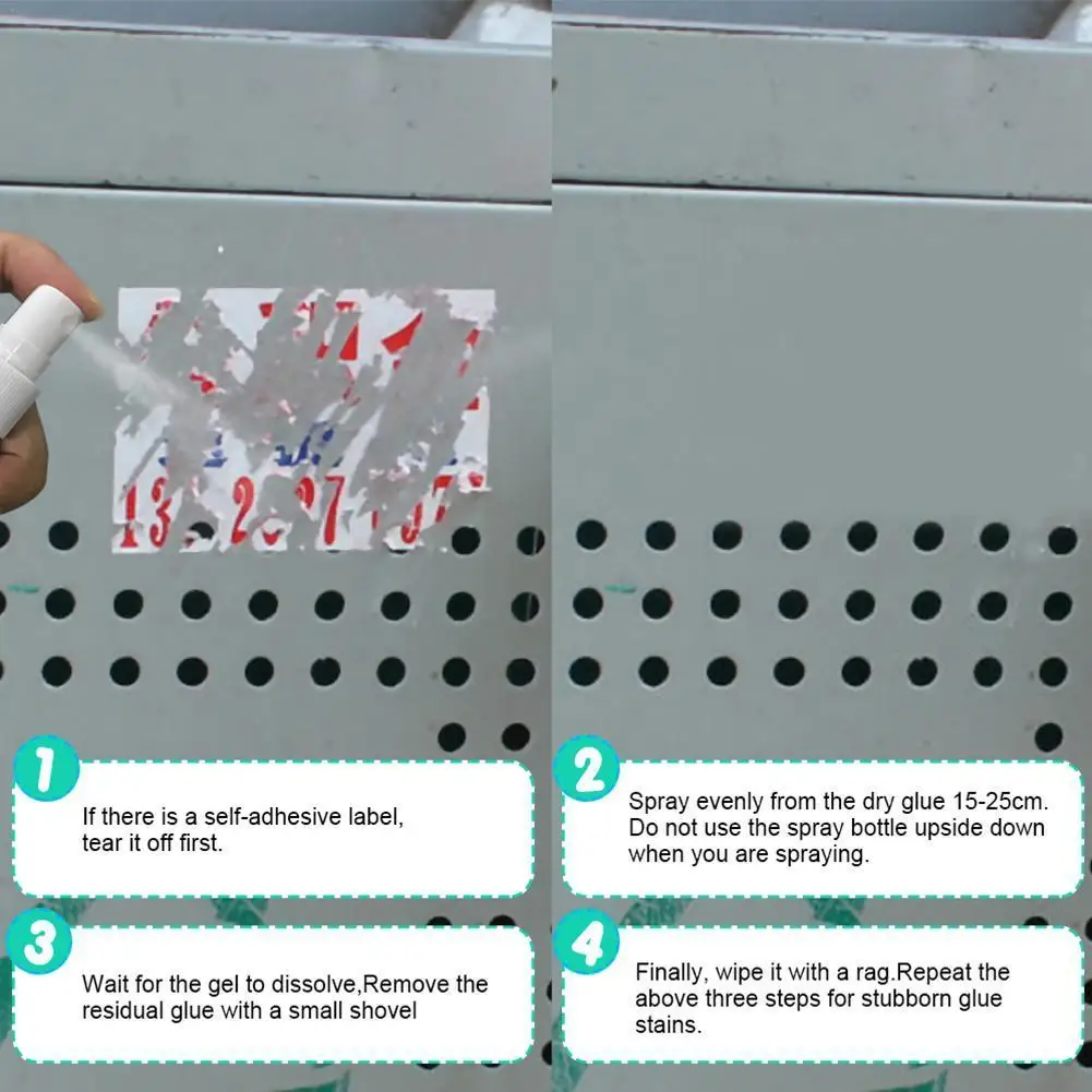 

Multifunctional Quick Sticker Remover Cleaner Car Glass Cleaning Spray Adhesive Label Residue Remover Sticky Glue Spray Cle W4P0