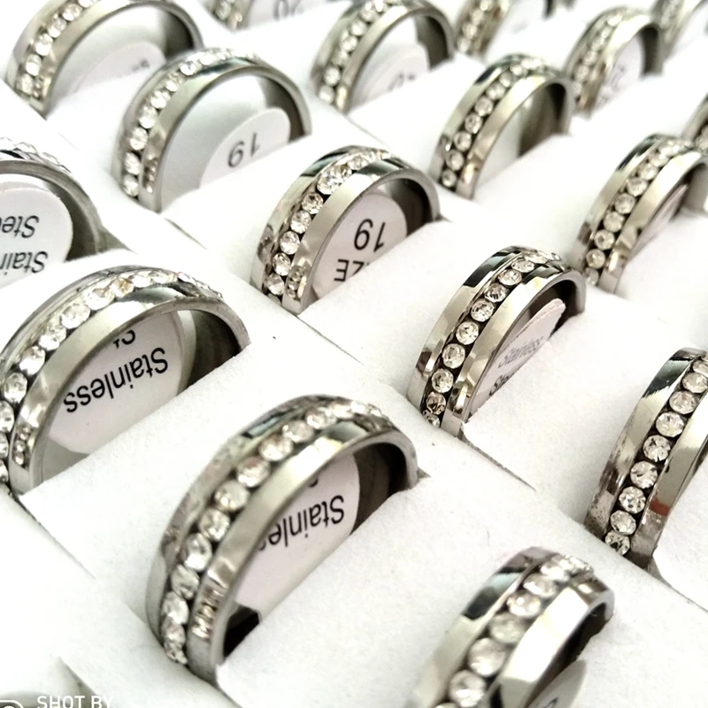 Удобные серебряные обручальные кольца 6 мм для мужчин и женщин из нержавеющей