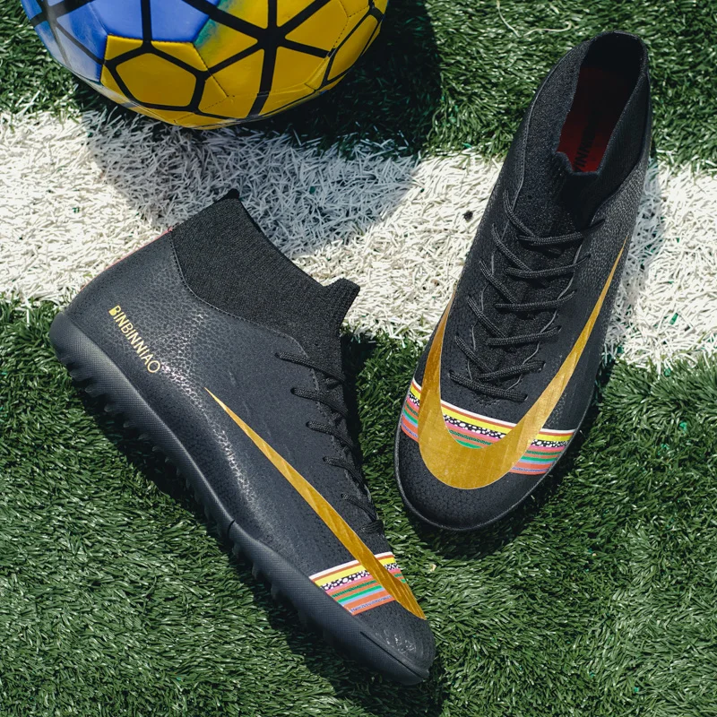 Football Boots Turf Soccer Shoes Crampons Superfly Breathable Cheap Original TF Kids Football Futsal Boots Sneakers Men Cleats