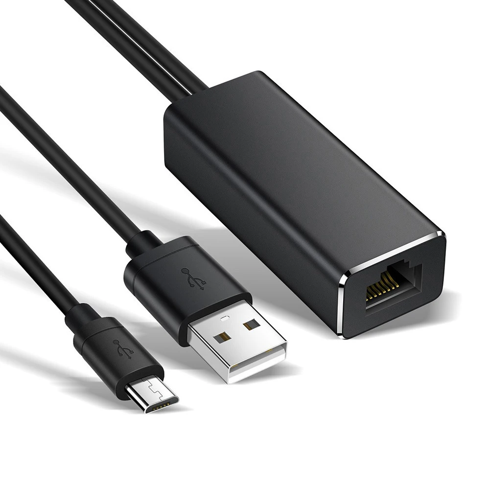 2 в 1 сетевой адаптер Micro USB Ethernet кабель для Chromecast Fire TV Stick|USB-гаджеты| |