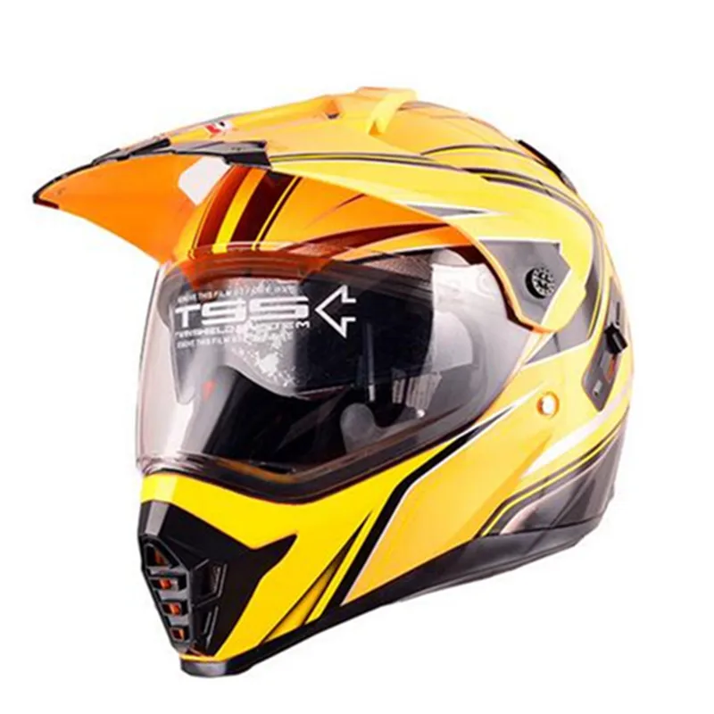 Dot Approved Full Face Motorcycle Helmet Racing Helmet Double  Motocross Off Road Helmet Casco De Moto Capacete Kask