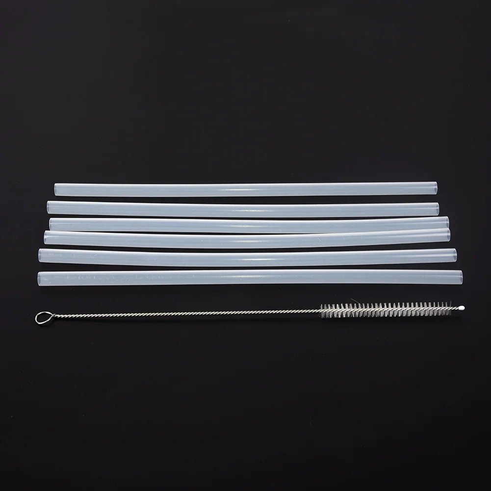 

6Pcs/Set Straw + 1PC Brush Cleaner Bottle Tube Pipe Cleaning For Hydro Flask NEW