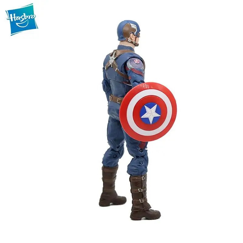 

18cm Original HASBRO Marvel The Avengers Captain America Movable joints Move Action Anime figures For Children Model Toys