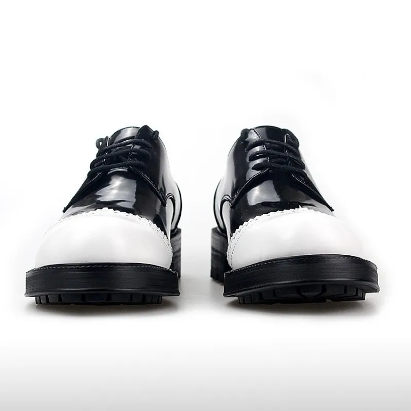Туфли дерби мужские из натуральной кожи Дизайнерские повседневные на платформе