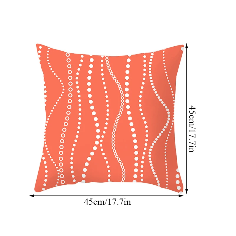 

Comfortable Pillow Cover Coral Color Sofa Cushion Household Items Geometry Pillow Cover Pillowcase Simplicity Cushion Cover