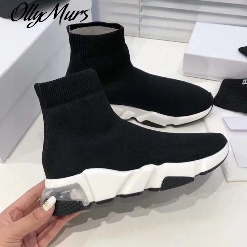 

Ollymurs Elastic socks shoes women thick-soled casual sports high-top shoes trendy shoes men and women sports shoes