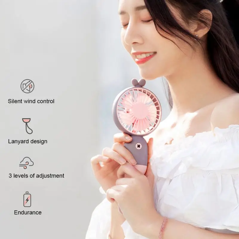 Новый Популярный трехскоростной портативный мини-вентилятор с
