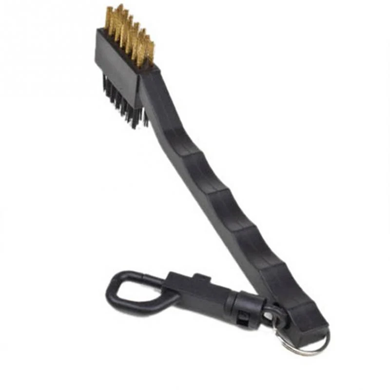 

Golf Club Brush Putter Two Sided Bristle Cleaner Iron Wood Cleaning with Snap Clip Best Cleaning Tool for Golf Clubs and Spikes
