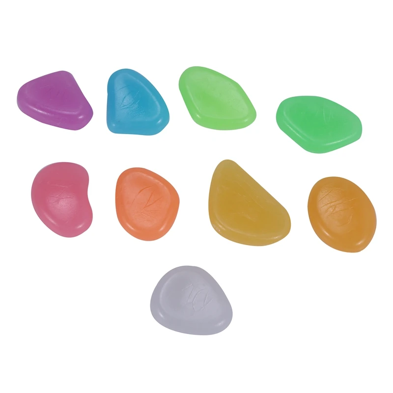 

300pc Luminous Stones Glow in the Dark Garden Walkways Plant Yard Decor Artificial Pebble for Aquarium Fish Tank Decoration