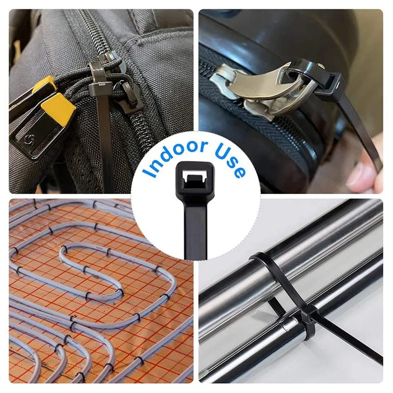 

Zip Ties 8 Inch Black Zip Ties 1000 Pack, Premium Nylon Wire Ties, UV Resistant Cable Ties, Self-Locking Plastic Ties