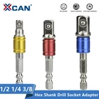 Адаптер для дрели XCAN, удлинитель-переходник с шестигранным хвостовиком, 14 дюйма, 38 дюйма, 12 дюйма, ключ редуктора