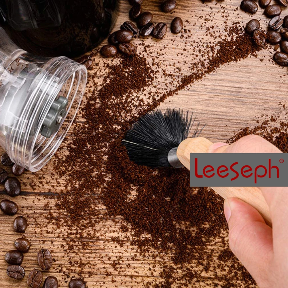 Кофе шлифовальная машина щеточка для чистки тяжелый деревянной ручкой и