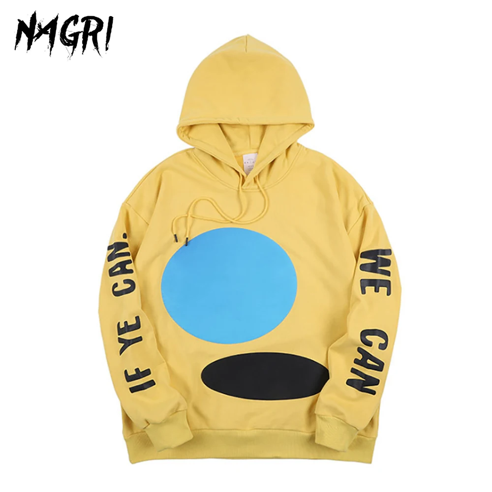 

Свитшот NAGRI Kanye мужской с принтом граффити, уличная одежда в стиле хип-хоп, повседневное зимнее худи с капюшоном «Jesus Is King»