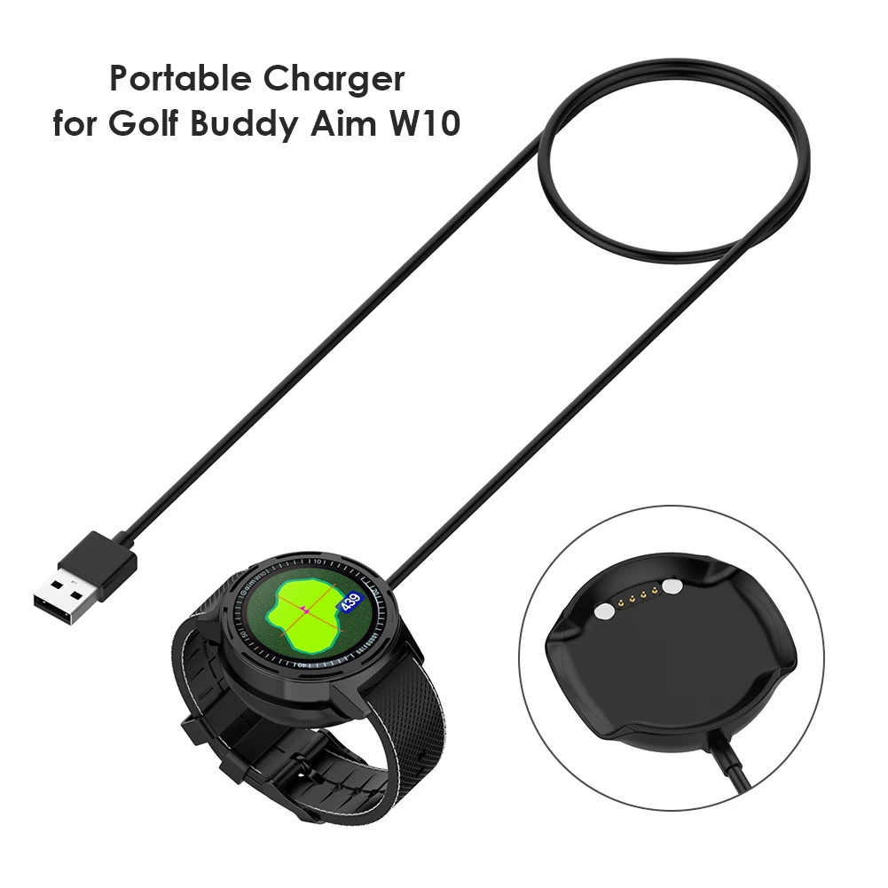 

Smart Watch Charger Dock 1m USB Portable Elegant Watch Comfortable Element for Golf Buddy Aim W10 Charging Cable
