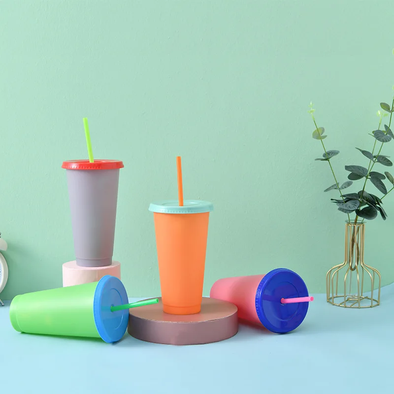 

Creative Straw Cup Sequined Glitter Cup Colorful Coffee Juice Straw Mug Simple Cute Net Red Plastic Bottom Outdoor Portable Cup