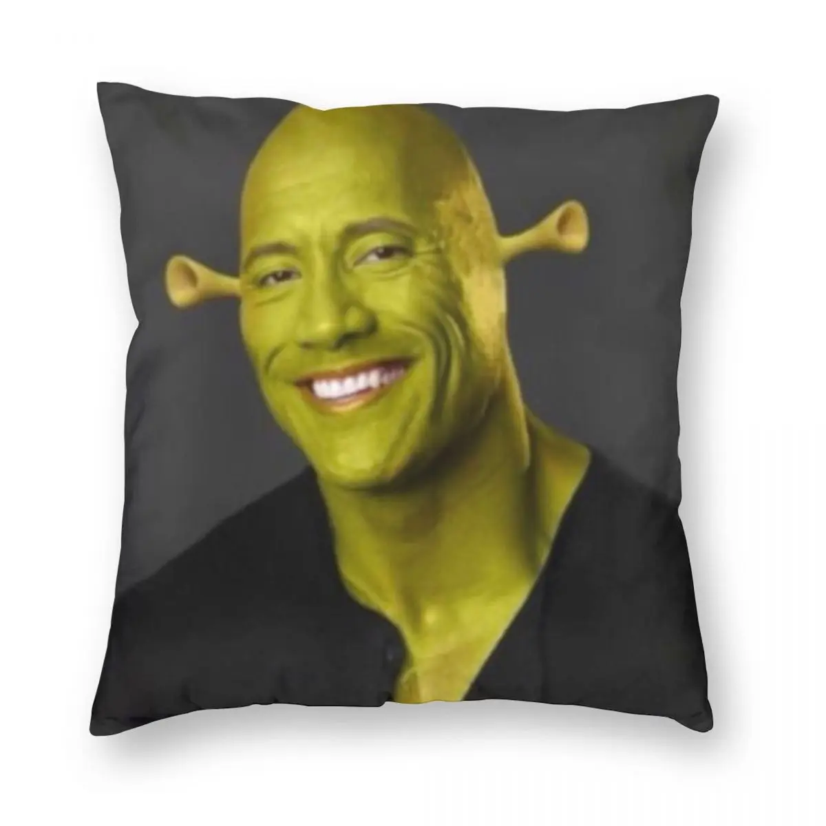 

Dwayne 'The Shrok Johnson Square Pillowcase Polyester Linen Velvet Creative Zip Decorative Bed Cushion Cover Wholesale